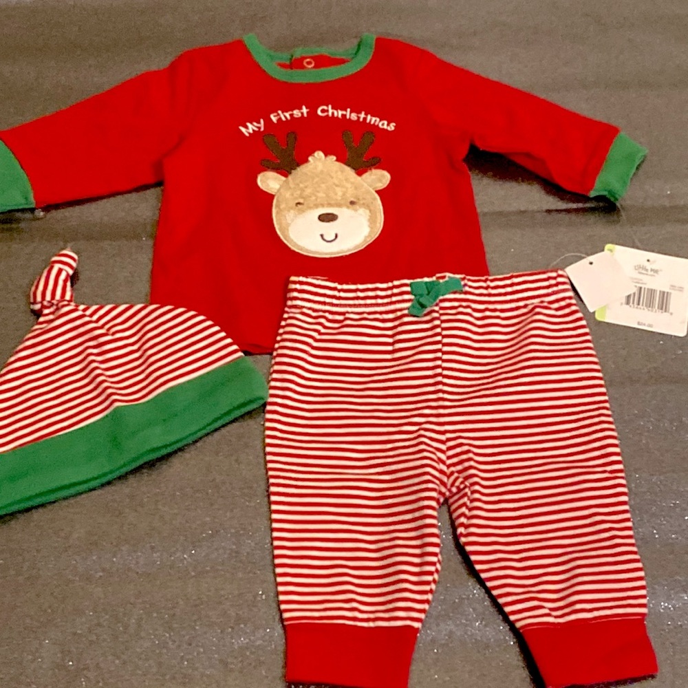 Little Me My First Christmas outfit set NWT